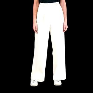 French Connection Women's Wide Leg Trouser Tan Size Large